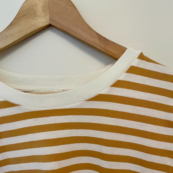 COS Mustard Striped Tee - Picture 2 of 3